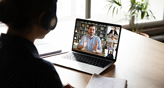 Image of Colleagues on a group video call